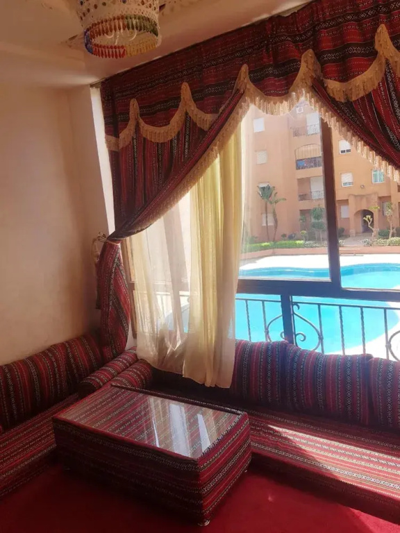 Apartment with 2 Bedrooms in Mohammédia, with Wonderful Sea View, Pool Access, Furnished Garden - 200 M From the Beach