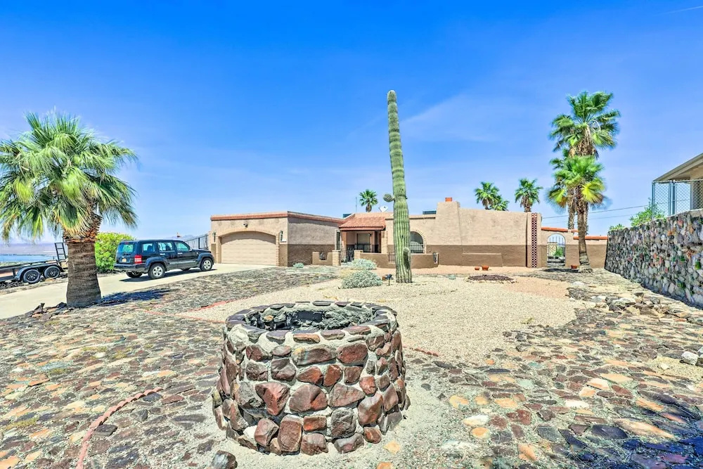 Patio & Panoramic Views: Hillside Lake Havasu Home