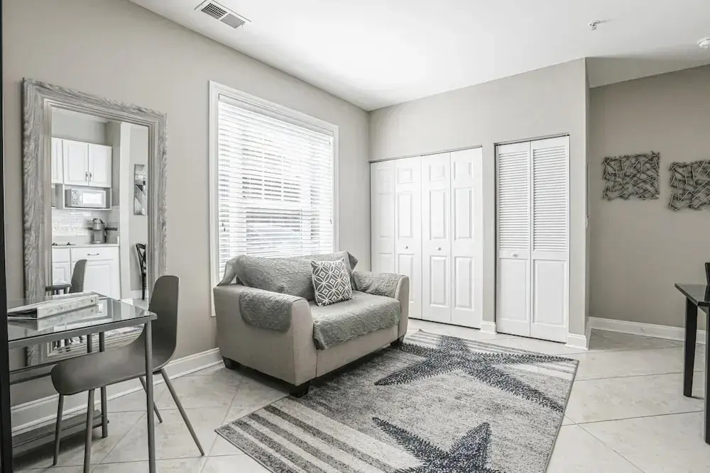 Modern Gray Studio Steps to Pool Myrtle Beach SC