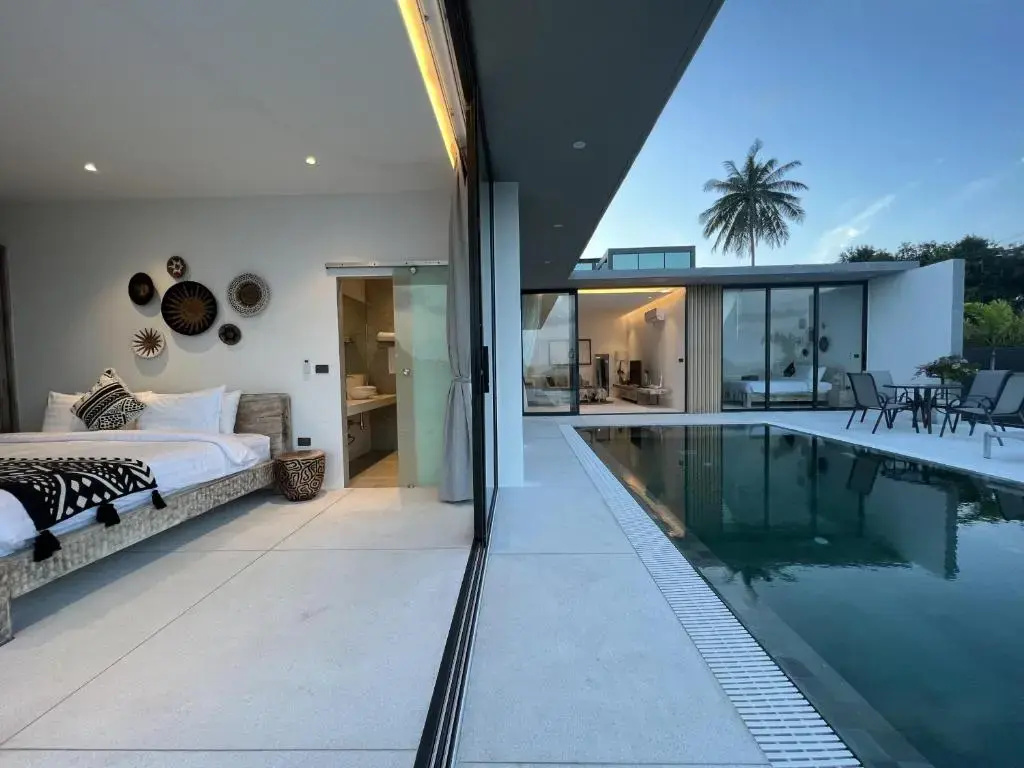 AURA AIR 1, pool & seaview villa, Choengmon 500m