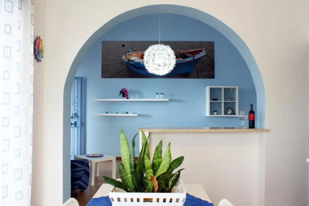 2 bedrooms appartement with furnished terrace and wifi at Balestrate 1 km away from the beach