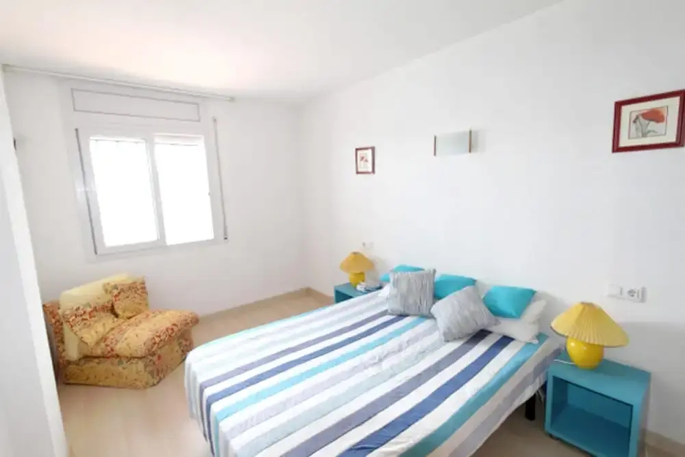 Apartment with 2 Bedrooms in Roses, with Wonderful City View, Pool Access, Furnished Terrace - 1 Km From the Beach