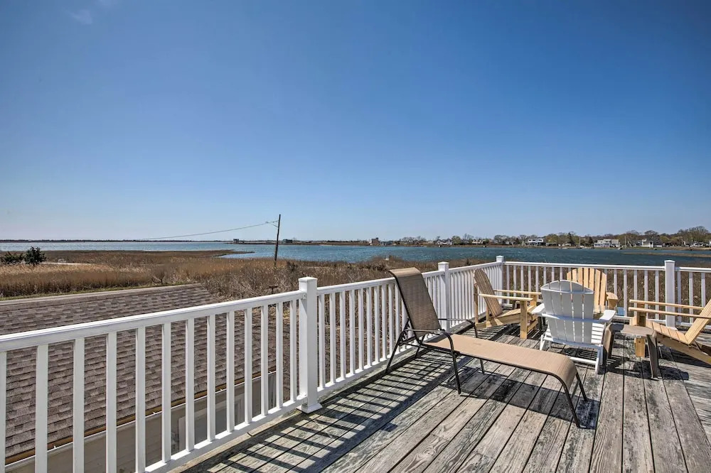 Waterfront Home w/ Large Deck & Dock on Narrow Bay