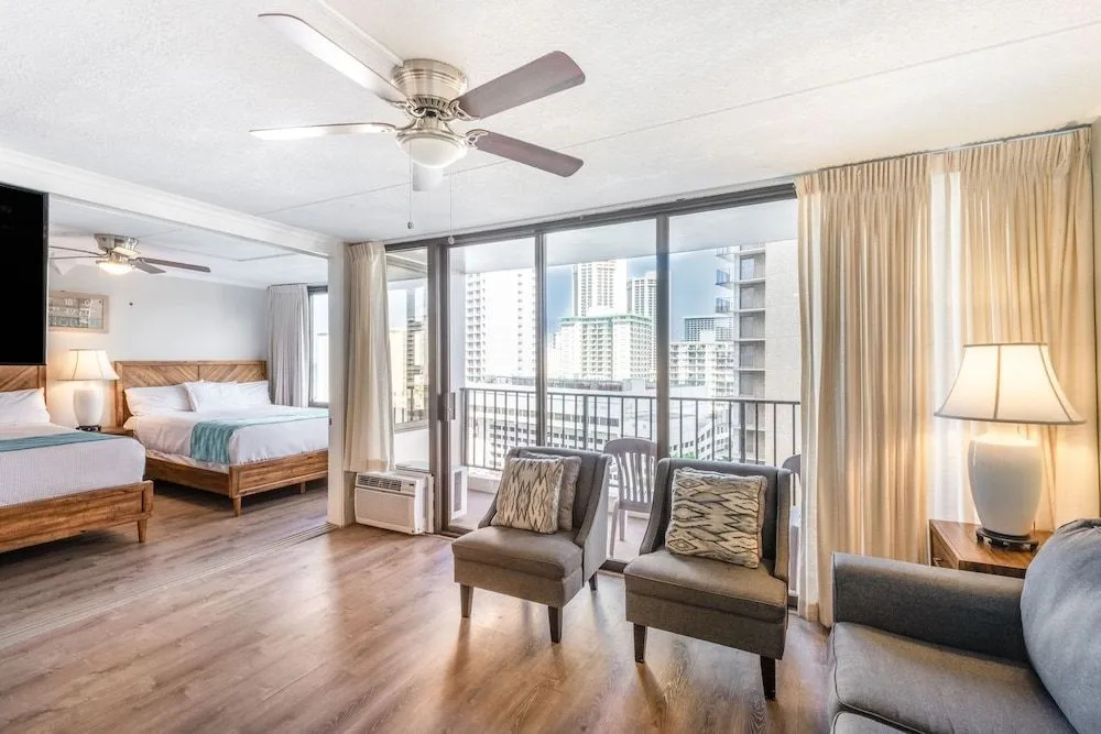 Breezy 12th Floor Waikiki Condo with FREE Parking