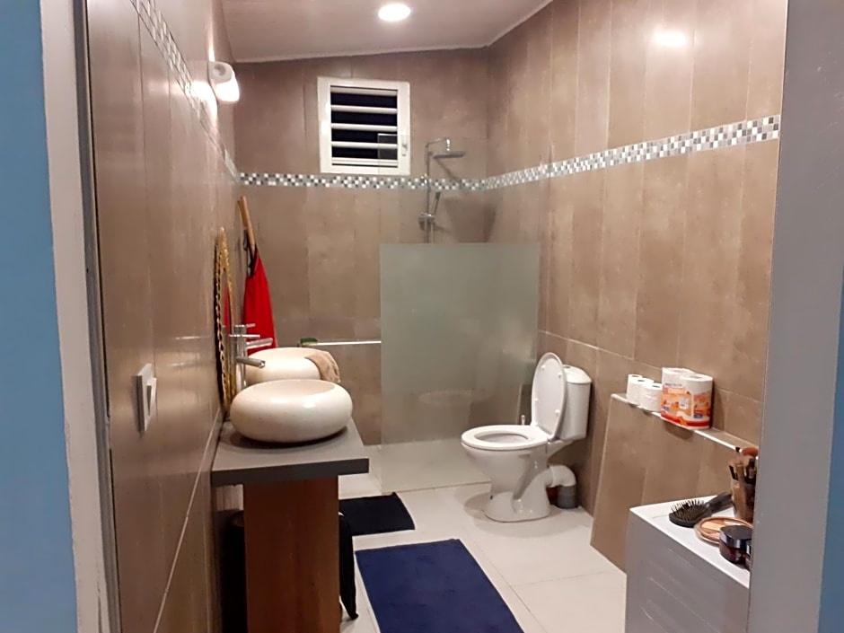 Chambre chez l'habitant avec piscine privative et vue panoramique sur la mer des cara¿s