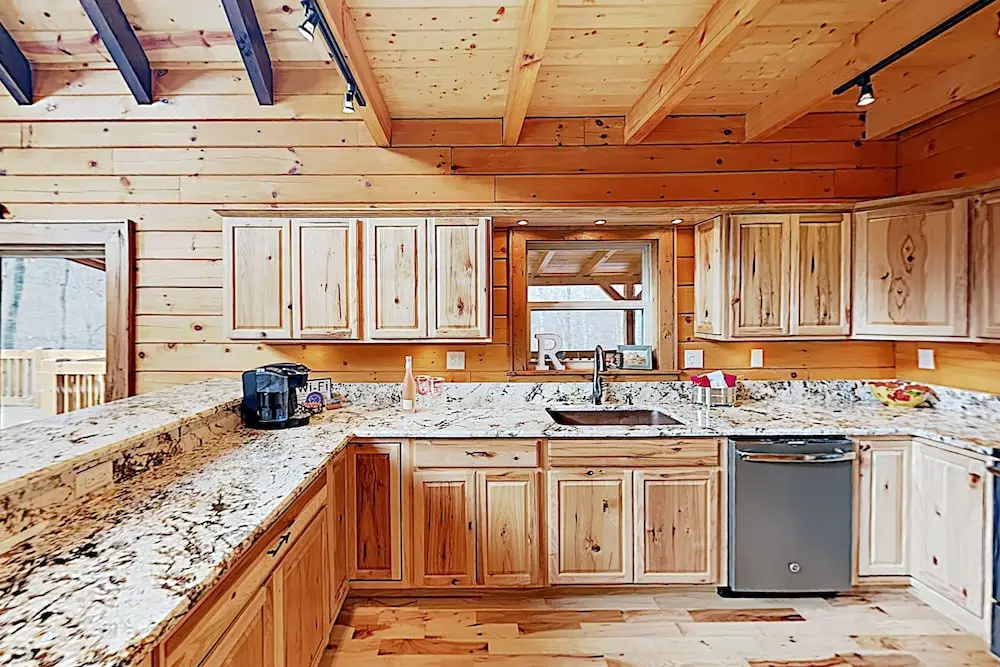 Mountain-chic W/ Fireplace & Wraparound Deck! 4 Bedroom Home