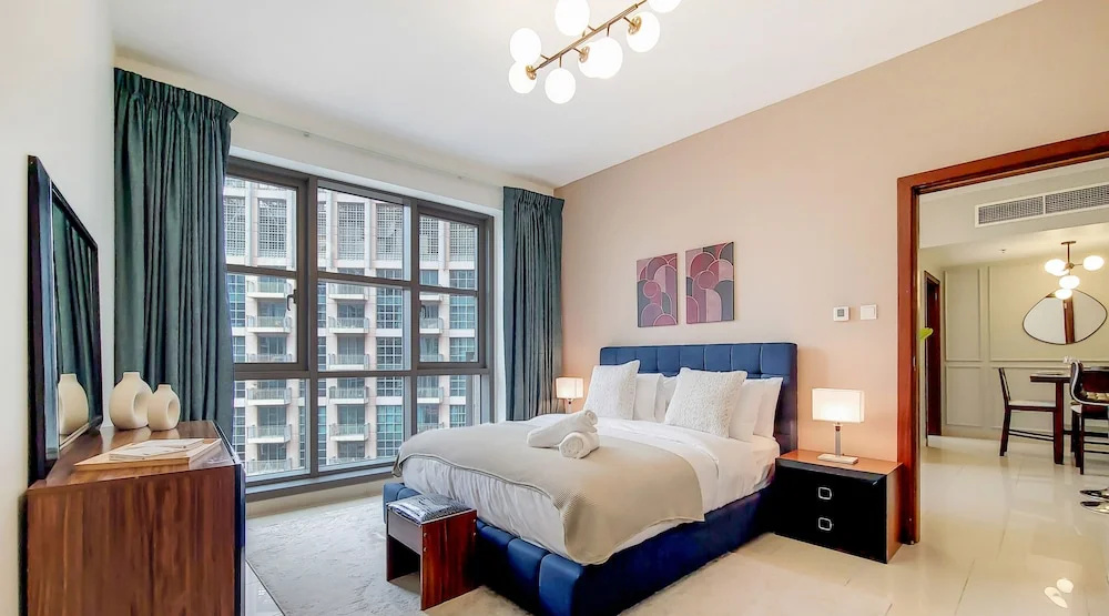 Manzil -Cozy 1BR Apt w/ Downtown Skyline Burj View