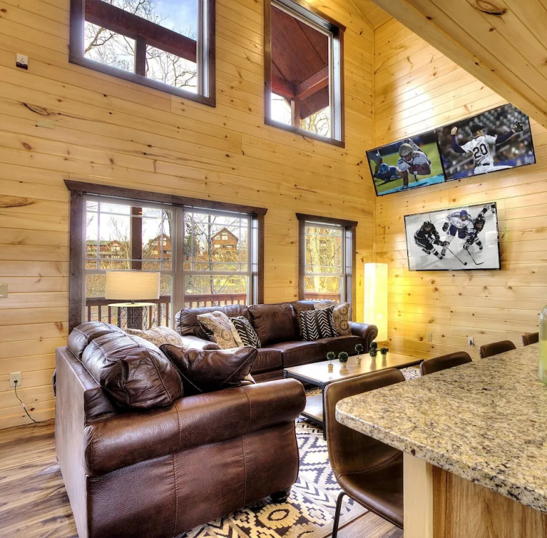 TOT NEW Cabin w/ Indoor Pool & HOT TUB Game Room & Video Wall