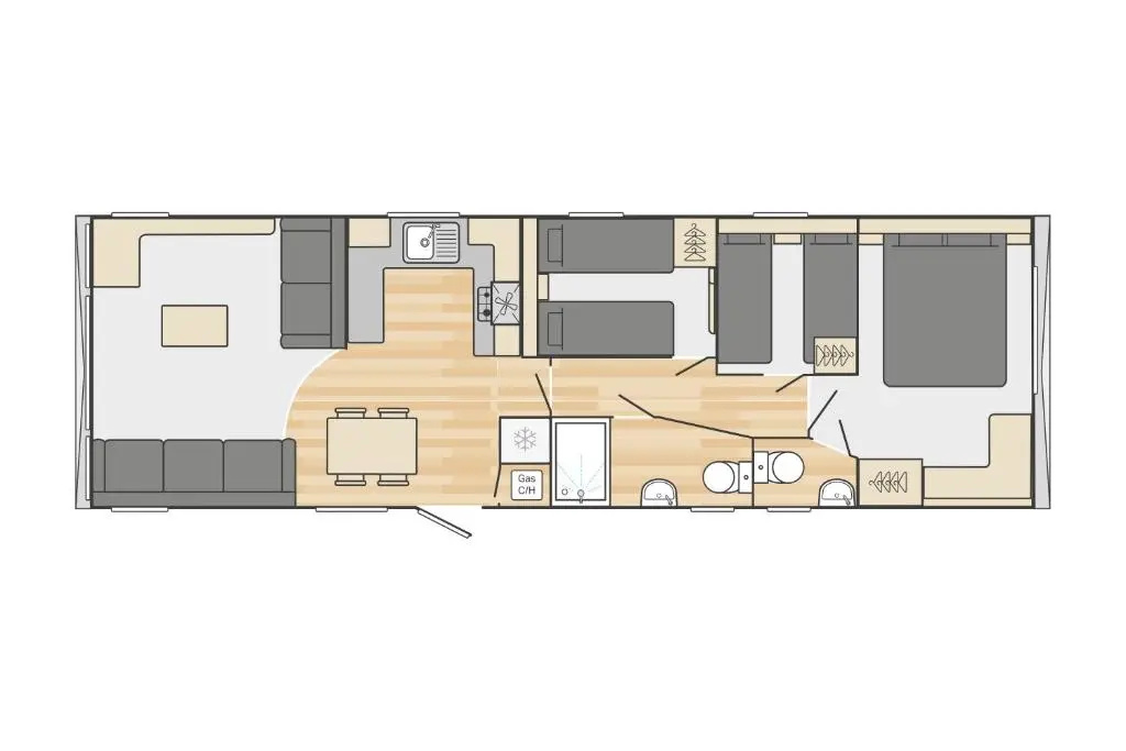 Lydstep Beach BayView 2021 3-Bedroom Holiday Home.