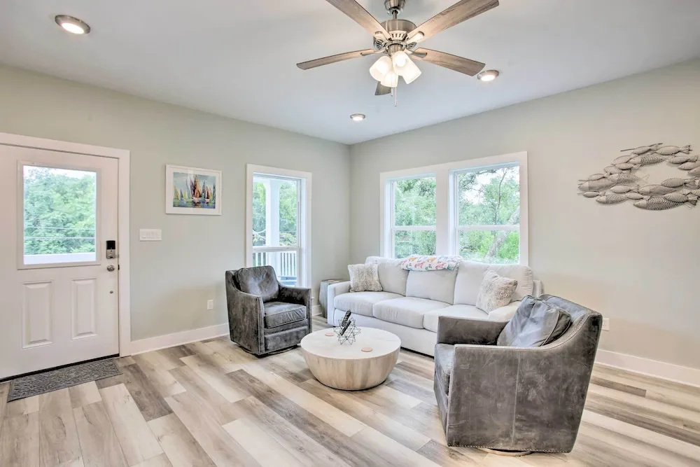 Modern Waveland Home w/ Deck, Walk to Beach!