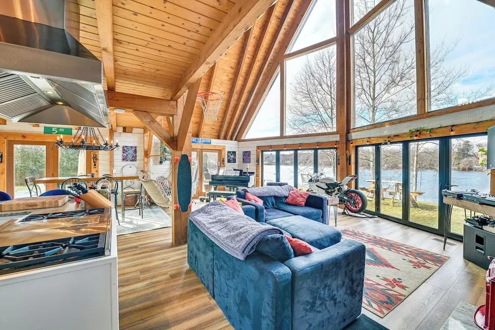 Riverfront A-frame Cabin in Troy w/ Pool & Dock!