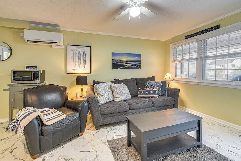 Steps to Ocean: North Myrtle Beach Condo w/ Porch!