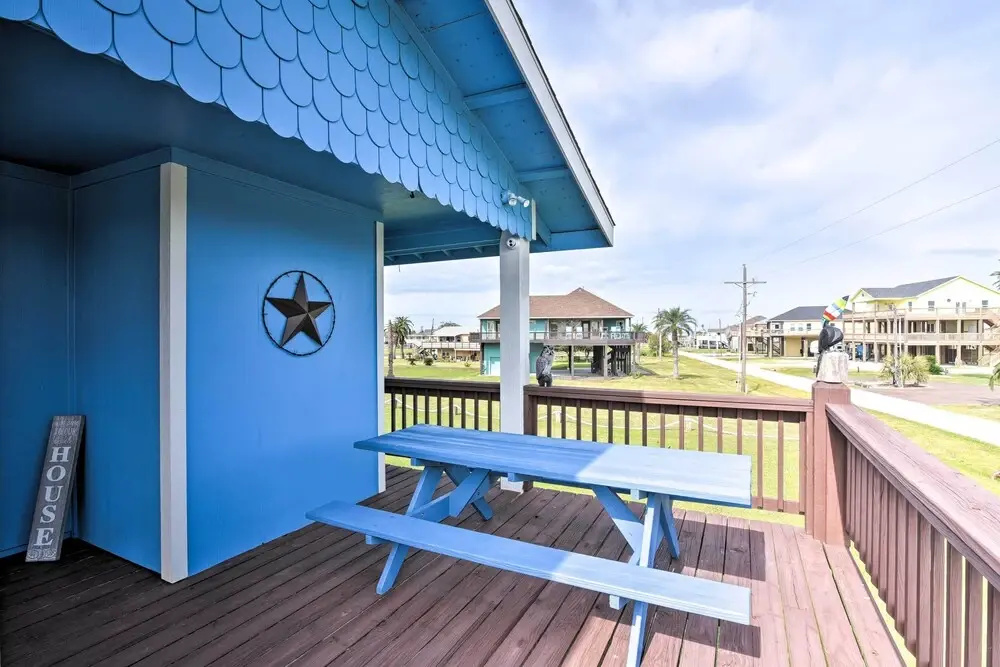 Ocean View, Deck: Colorful Crystal Beach Home!