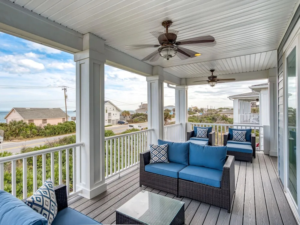 New Listing! New Vilano Beach W/ Gulf View 5 Bedroom Home