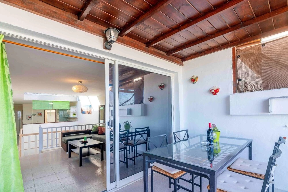 House with 2 Bedrooms in Tías, with Wonderful Sea View, Pool Access, Furnished Terrace - 400 M From the Beach