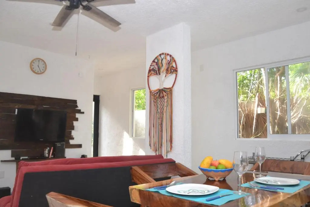 Relaxing comfortable jungle view Eklum Villa Rivera Maya Puerto Morelos POOL AC GYM GATED COMMUNITY