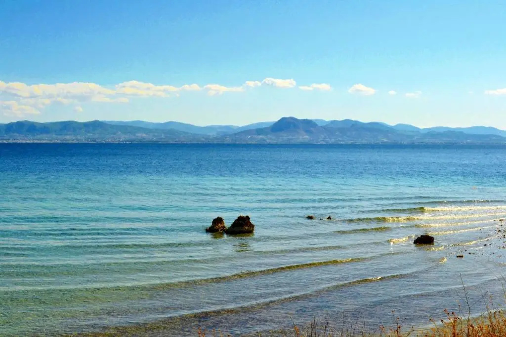 Luxury Beach house viewing at the Corinthian Gulf
