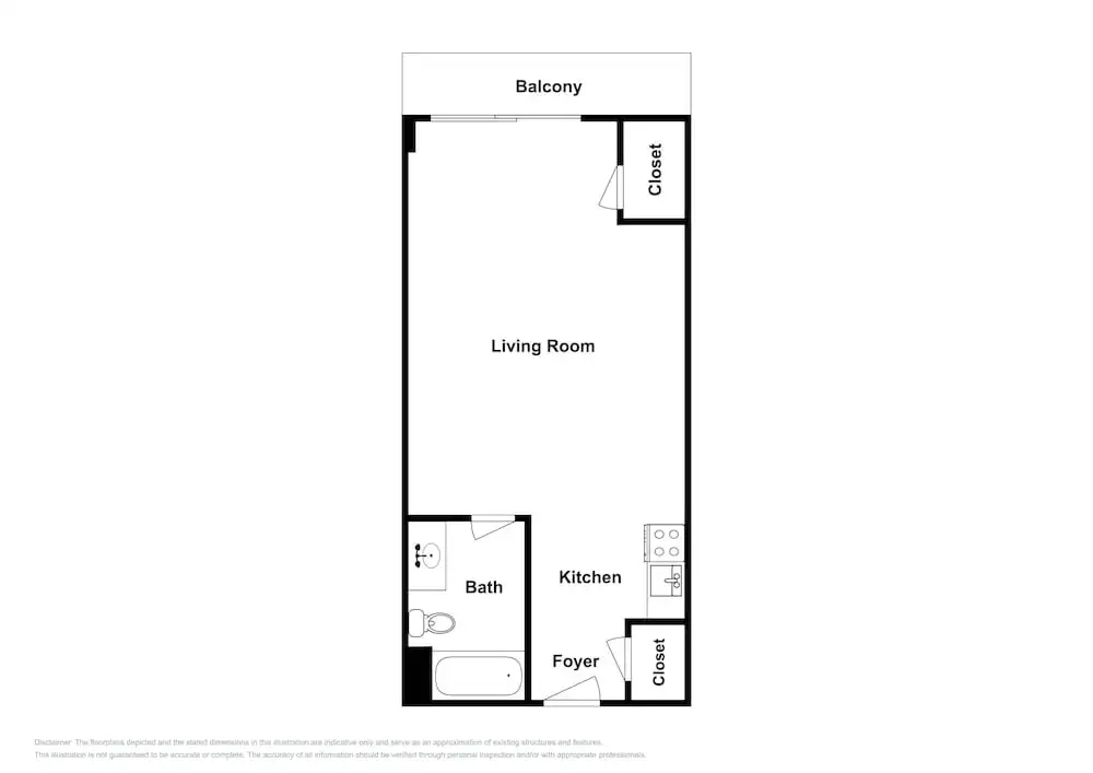 Updated Studio W/ Rooftop Pool Studio Bedroom Condo