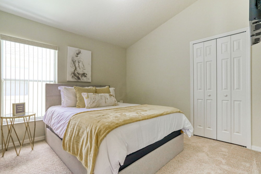 Stylish Retreat With a Private, Heated Pool, Central AC, & Garage Game Room
