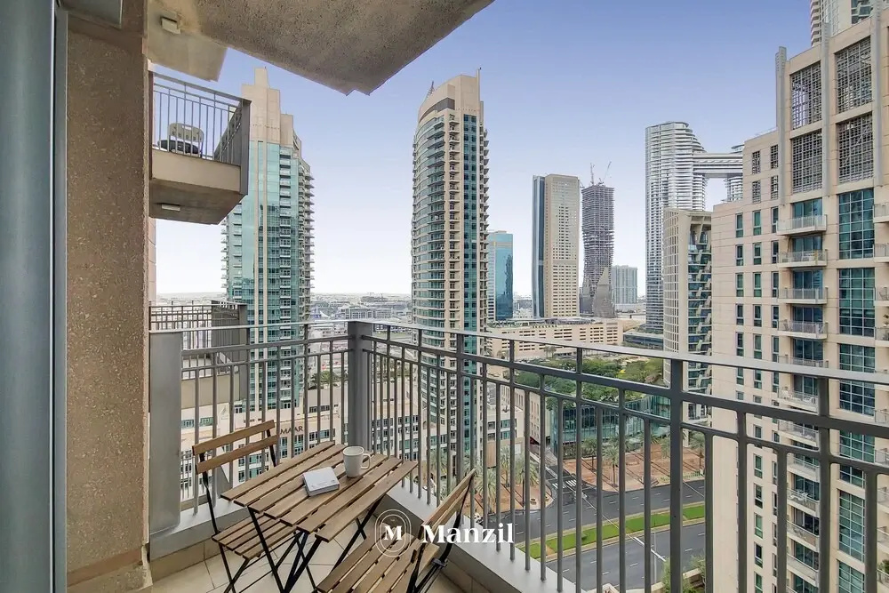 Manzil -Cozy 1BR Apt w/ Downtown Skyline Burj View