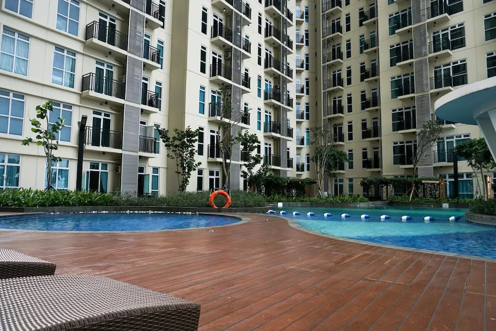 Furnished Studio with Pool View at Puri Orchard Apartment