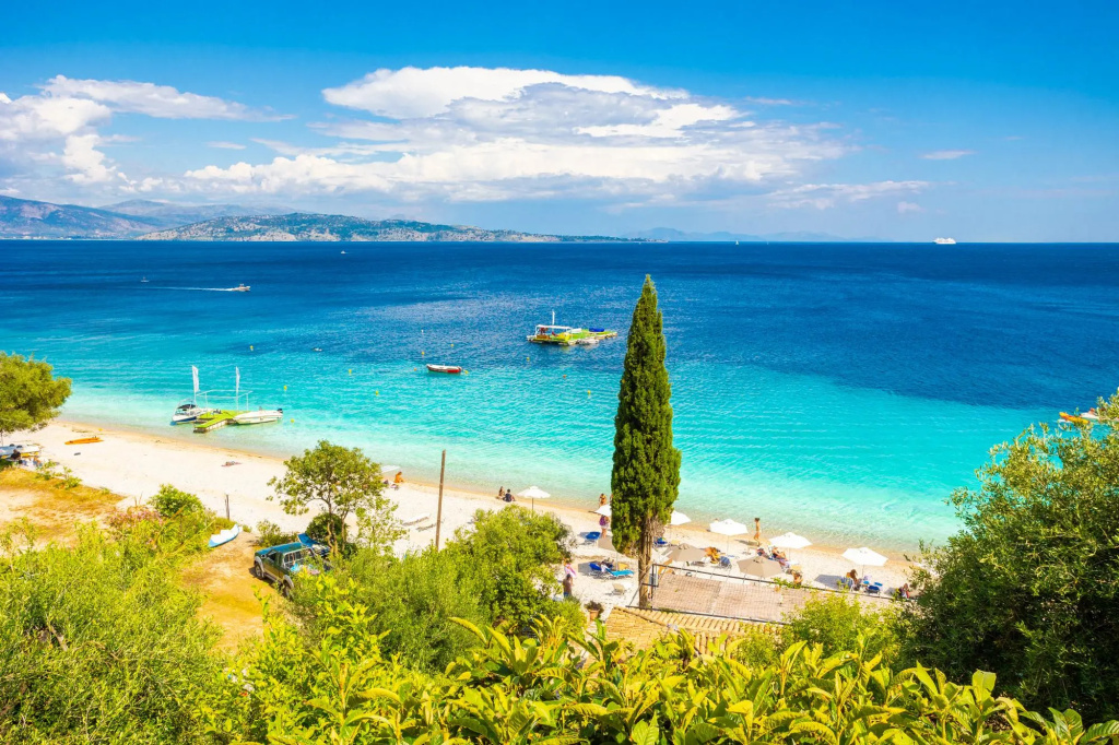 Villa Kerkyroula Large Private Pool Walk to Beach Sea Views A C Wifi Car Not Required - 1972