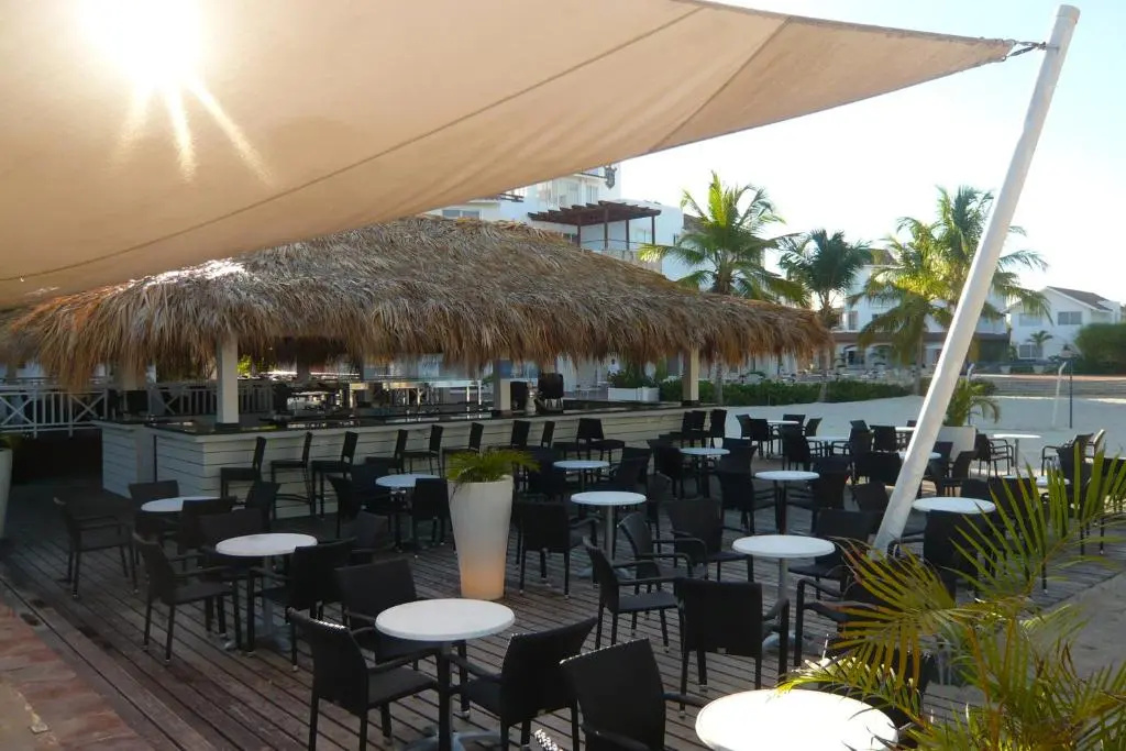 The blue lagoon of the Caribbean Sea. Velero 205.Cadaques Caribe