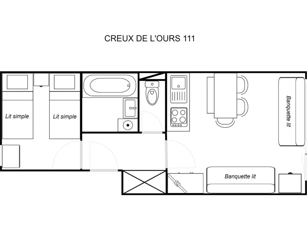 Appartement Méribel, 2 pièces, 4 personnes - FR-1-182-237