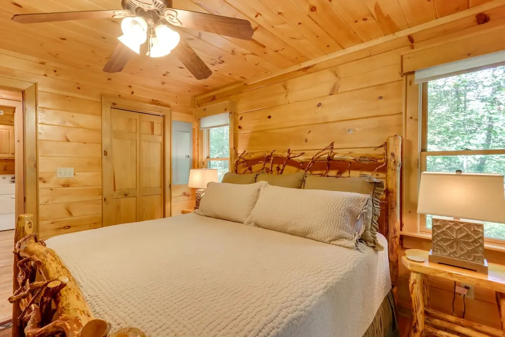 Blue Ridge Cabin Rental w/ Hot Tub & Creek Access!