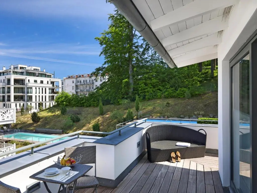 Villa Paula in Sellin - Penthouse mit Kamin und Dachterrasse
