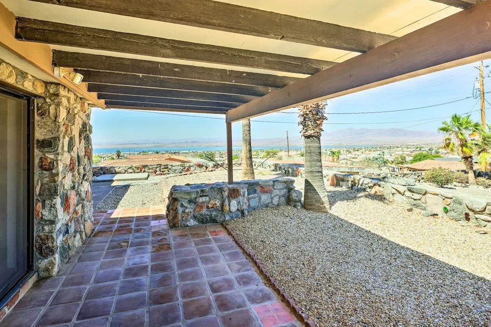 Patio & Panoramic Views: Hillside Lake Havasu Home