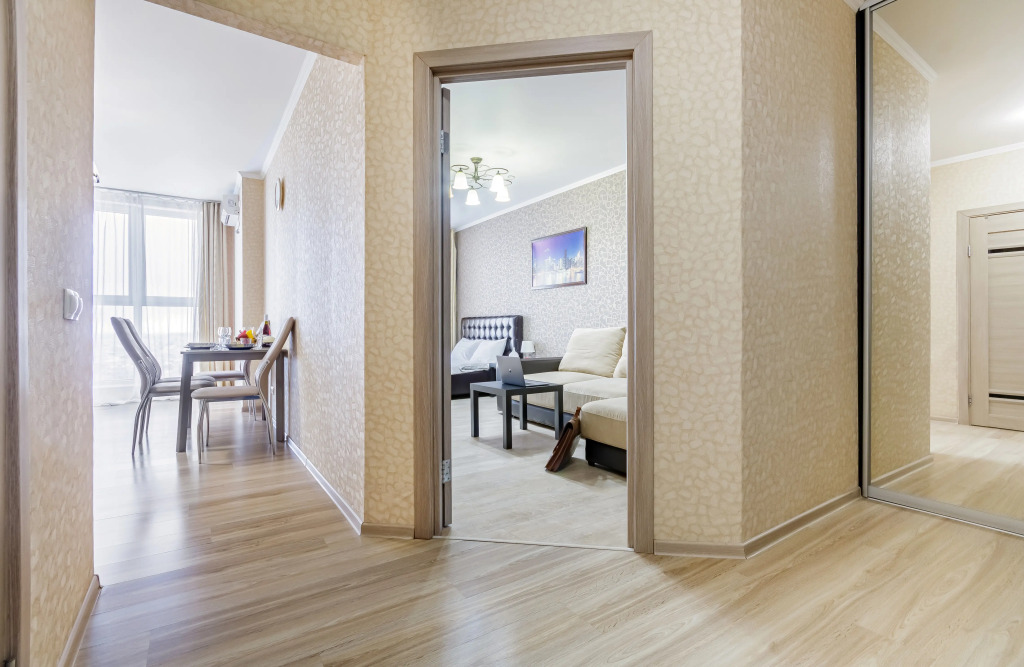 Апартаменты 24 Этаж Панорама Города и Гор  ЖК Большой, Самый Центр Бесконтактное Заселение 24/7 by Depart Apart