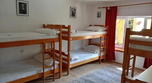 Кровать в общем номере Hostel David