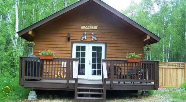 Talkeetna Wolf Den Cabin, Prenota Appartamento Trapper Creek Alaska