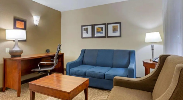 Двухместный люкс c 1 комнатой Comfort Suites Near Potomac Mills