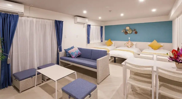 Номер Deluxe Kariyushi Condominium Resort Miyakojima Fukugi Stays