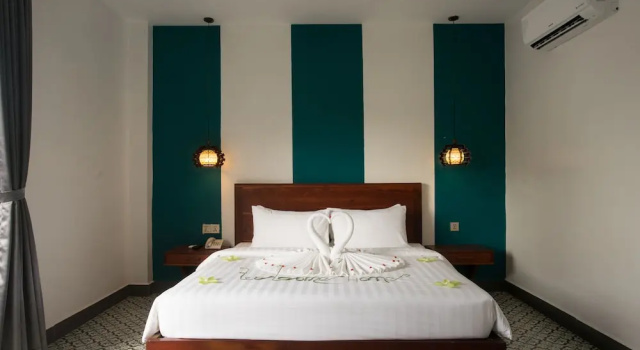 Двухместный номер Deluxe с балконом и с видом на бассейн G&Z Bliss D'Angkor Suites