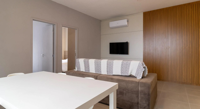 Luxuoso apt com vista incrível 5min do mar TVT303, Забронировать Отель Флорианополис South of Brazil