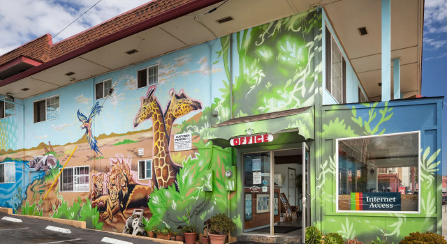 Aqua Breeze Inn, 予約 ミニホテル サンタクルーズ Santa Cruz and Vicinity, サンタクルーズ ミッション州立歴史公園周辺