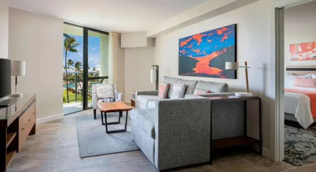 Люкс c 1 комнатой с видом на бассейн Marriott’s Waikoloa Ocean Club