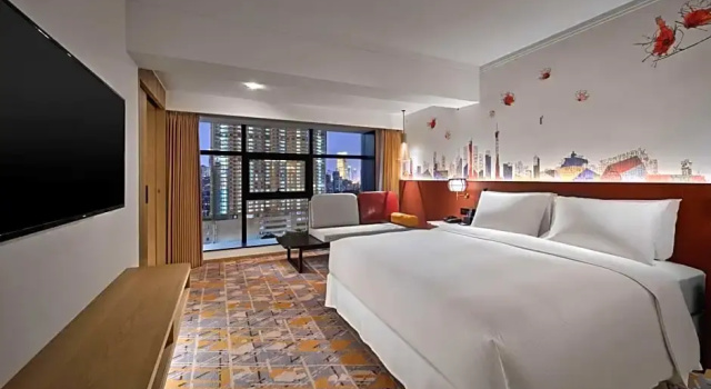Двухместный люкс Deluxe c 1 комнатой Hilton Garden Inn Guangzhou Tianhe