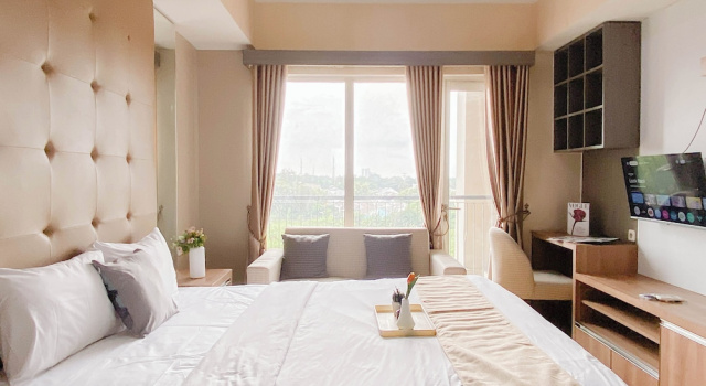 Brown Tone Studio At Oasis Cikarang Apartment