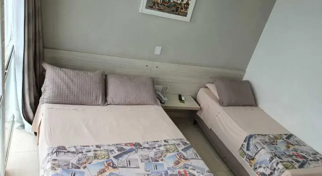 Трёхместный номер Comfort рядом с пляжем Grand Hotel Guarujá - A sua Melhor Experiência Beira Mar na Praia!
