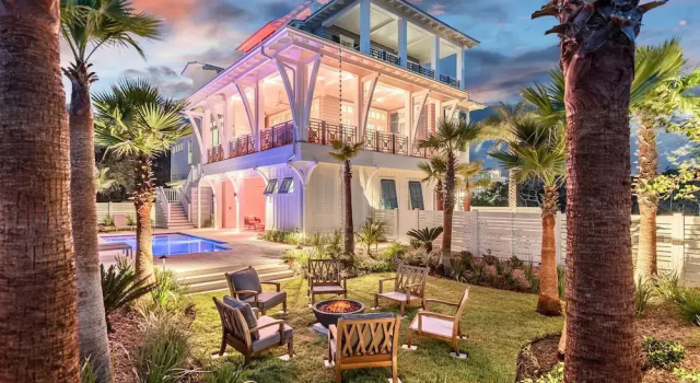 Rooftop Deck Gulf View Pool Firepit Walk to Beach Rosemary Beach