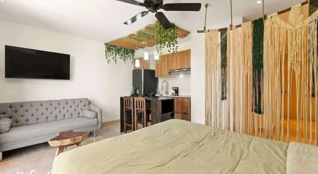 Cozy Great Located Studio W/amazing View, Забронировать Апартаменты/квартира Отели в центре Тулум, в центре, Парковка