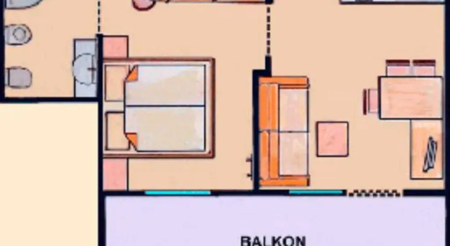 Апартаменты c 1 комнатой с балконом Residence Remi