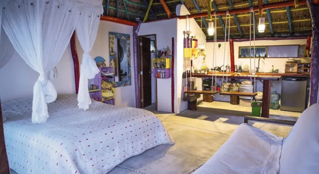 Room in Bungalow - El Secrereto Ocean Front Cabin, 예약 휴가용 주택 Xpu-Ha 리비에라 마야