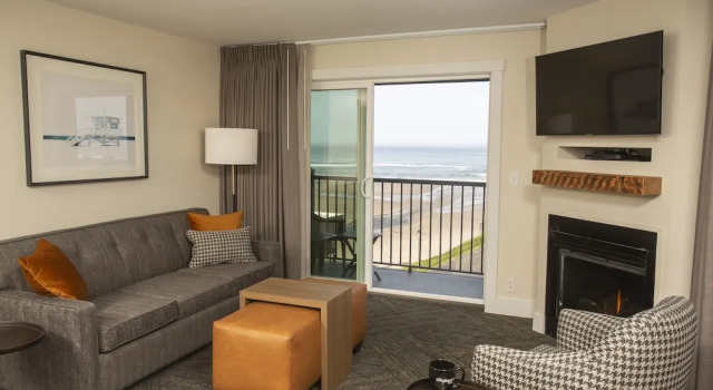 Люкс c 1 комнатой с балконом и с видом на океан Shearwater Inn