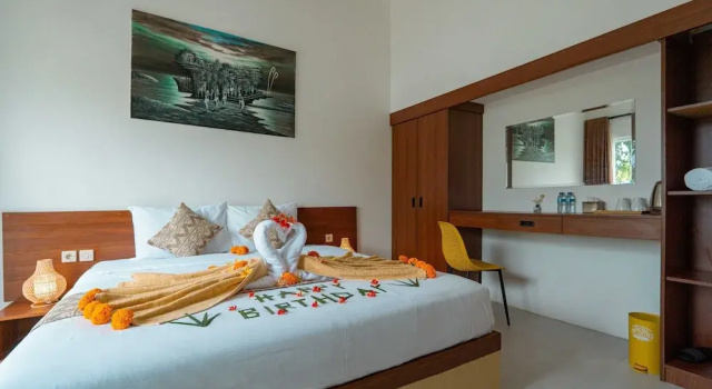 Студия Deluxe с видом на бассейн Bella Belly Cottage By Bali Cabin