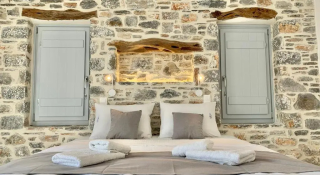 Трёхместный номер Standard с красивым видом из окна Thomas Villas on the beach Katapola